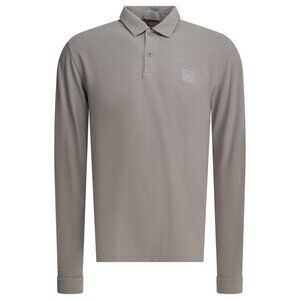 Stone Island Polo Shirt With Buttons And Logo Tag Size M Men